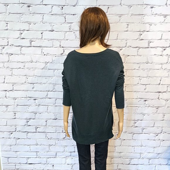 TROUVE, Long sleeve pullover hunter green sweater, Size: large - Picture 10 of 12